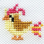 "The Pidgeotto embroidery from the Pokémon Shirts clothing line."