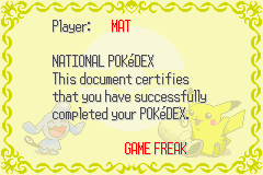 National Pokédex Diploma