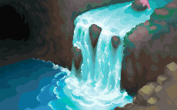 HGSS Tohjo Falls-Night.png