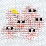 "The Exeggcute embroidery from the Pokémon Shirts clothing line."