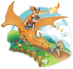 Walking Pokémon artwork from Pokémon: Let's Go, Pikachu! and Let's Go, Eevee!