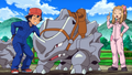 Ash preparing for the Rhyhorn Race