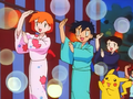 Misty and Ash dancing in their yukatas