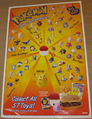 Burger King Pokémon poster with all the toys