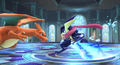 Charizard and Greninja battling