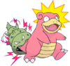 Slowbro being bitten from the Daisuki Club[39]