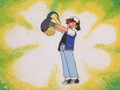 Ash after catching Cyndaquil