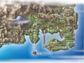 Map of the Kanto region from Generation IV