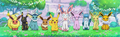 Eeveelutions as seen in Eevee & Friends