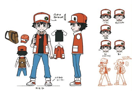 Concept artwork of Red from Let's Go, Pikachu! and Let's Go, Eevee!