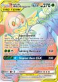 Rainbow Rare print of Rowlet & Alolan Exeggutor-GX from the Unified Minds set.