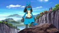 Lucario training to become an Aura Guardian