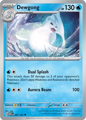 Dewgong87PokémonCard151.jpg