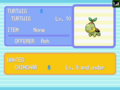 The summary of a deposited Turtwig in Diamond and Pearl.