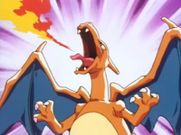 Pokémon League entrance exam instructor's Charizard