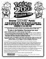 Flier for the East vs. West Pokémon Stadium Exhibition Tournament