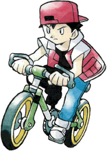 Riding his Bicycle