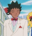 Brock wearing a tuxedo