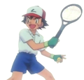 Ash's tennis outfit in Pokémon Double Trouble