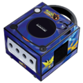 Pokémon XD decals on a GameCube