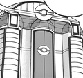 A Pokémon Center in Pokémon Adventures