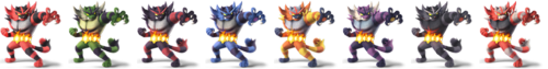 SSBU Incineroar palette.png