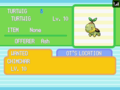 The trade summary of a searched Turtwig in Diamond and Pearl.