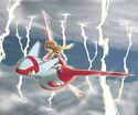 Key artwork of Summer riding Latias drawn by Kouki Saitou[12]