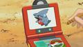 Khoury's Pokédex scanning a Gible