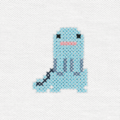 "The Quagsire embroidery from the Pokémon Shirts clothing line."