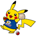 Pikachu wearing a Mumbai Indians jersey